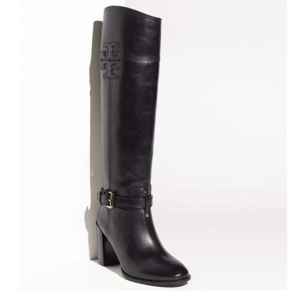 Tory Burch ‘Blaire’ heeled riding boots in black